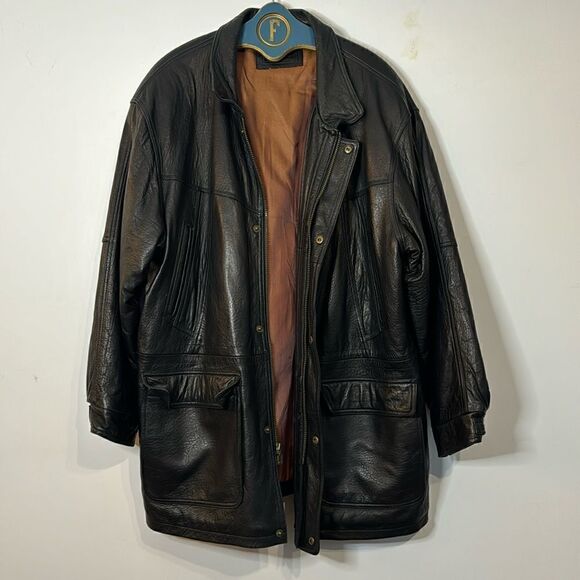 Vintage Saxony Genuine Soft Leather Jacket - 46 - Picture 1 of 4